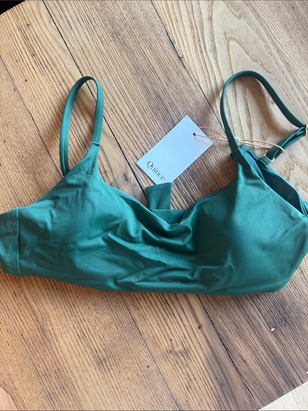 NWT Quince Green Bathing Suit Top - Large